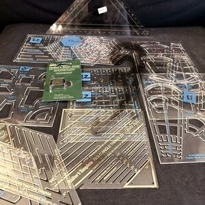 Quilting Template Set with Guides - 15 Pieces in Total